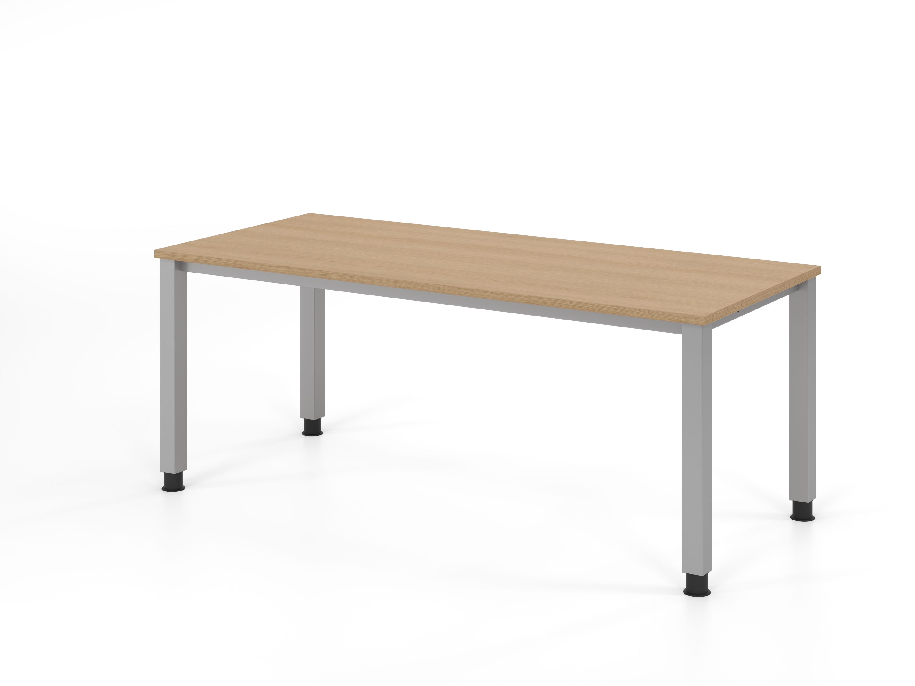 Schreibtisch 4Fuß eckig 180x80cm Eiche