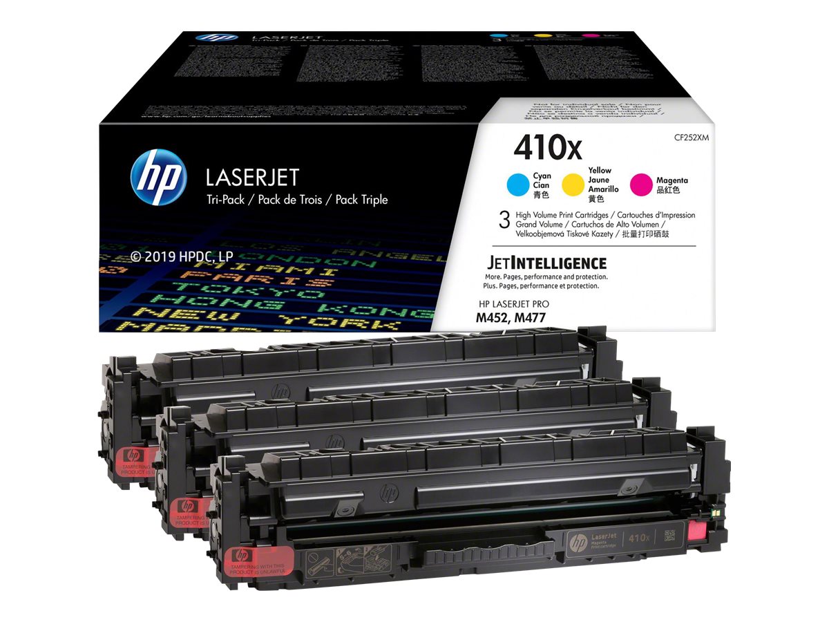 HP 410X - 3er-Pack - Hohe Ergiebigkeit - Gelb, Cyan, Magenta - original - LaserJet - Tonerpatrone (CF252XM)