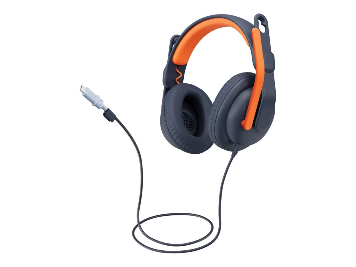 Logitech Zone Learn Wired Over-Ear Headset for Learners, USB-C