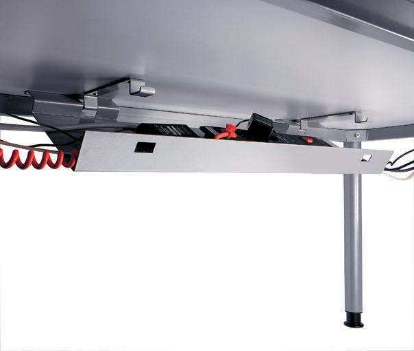 Schreibtisch 4Fuß-rd.120x80cm Graphit/Graphit