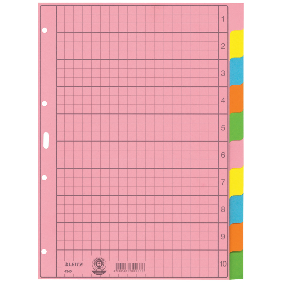 LEITZ 43400000 Papier fbg.Tabs