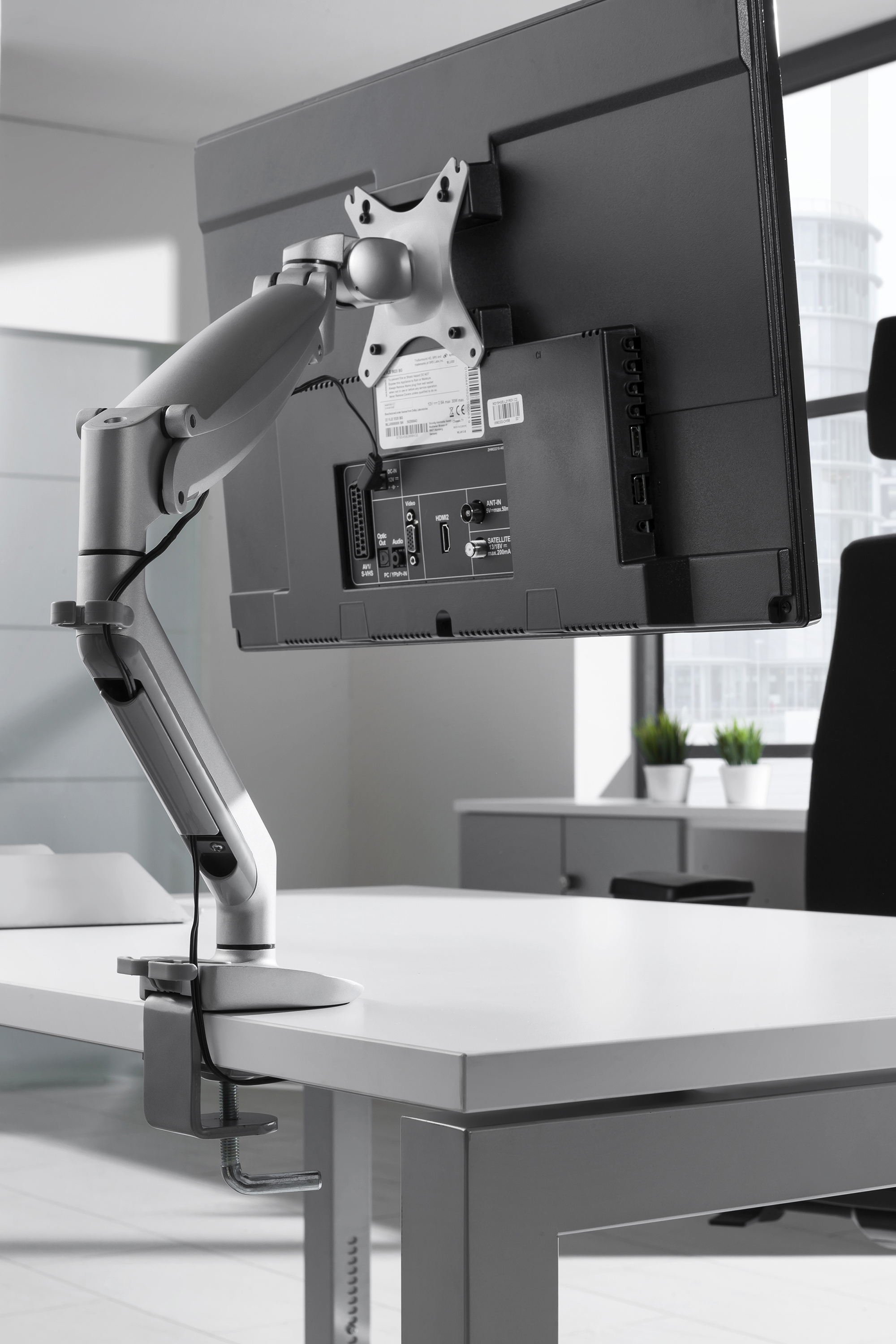 Bildschirmschwenkarm Silber