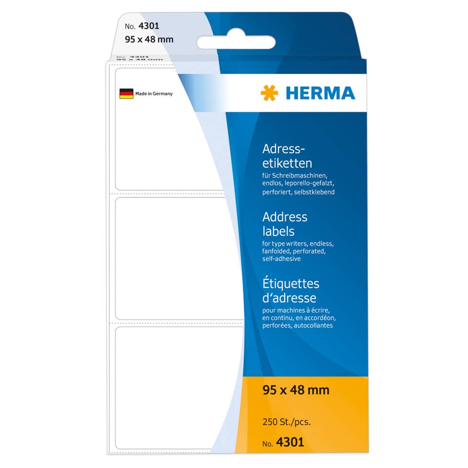 HERMA 4301  250 Stück leporello-gefalzt