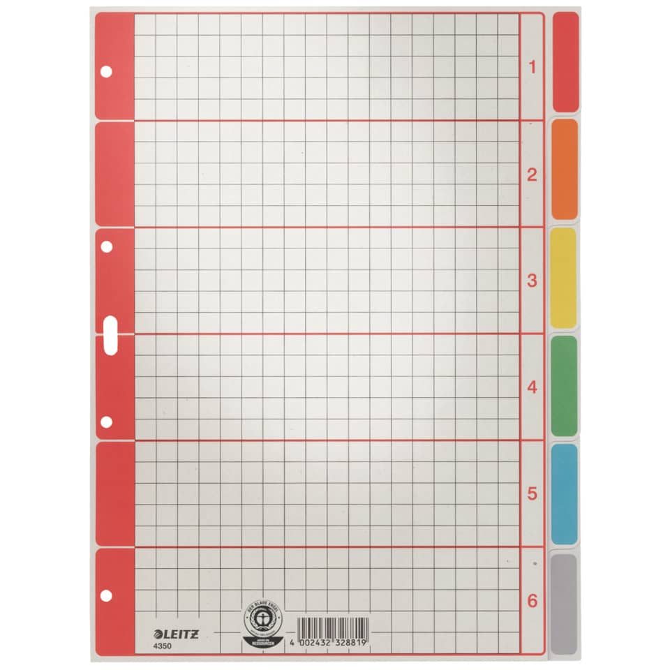LEITZ 43500085 Karton fbg.Tabs