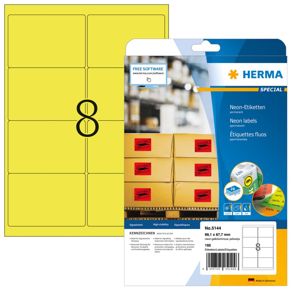 HERMA 5144  160 Stück permanent haftend