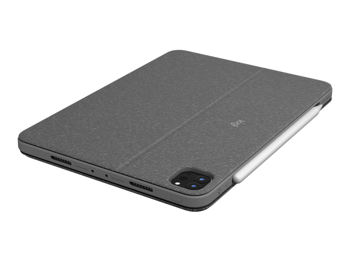 Logitech Combo Touch - Tastatur und Foliohülle - mit Trackpad - hintergrundbeleuchtet - Apple Smart connector - QWERTZ - Deutsch - Oxford Gray - für Apple 11-inch iPad Pro (1. Generation, 2. Generation, 3. Generation)