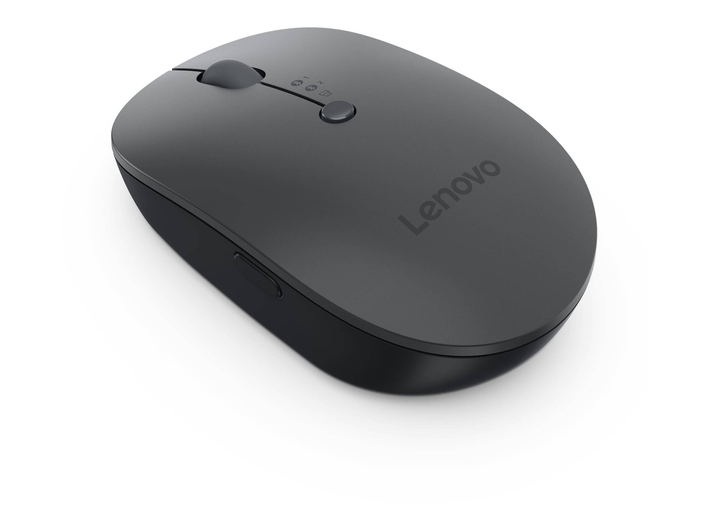 Lenovo Multi-Device - X9 Edition - Maus - rechts- und linkshändig - optisch - 4 Tasten - kabellos - 2.4 GHz, Bluetooth 5.0 - USB-C Wireless-Empfänger - Donnergrau (oben)
