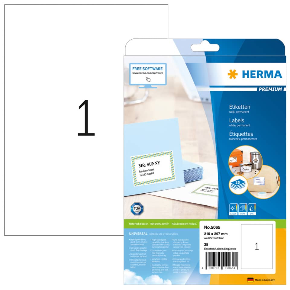 HERMA 5065 Premium 25 St. permanent