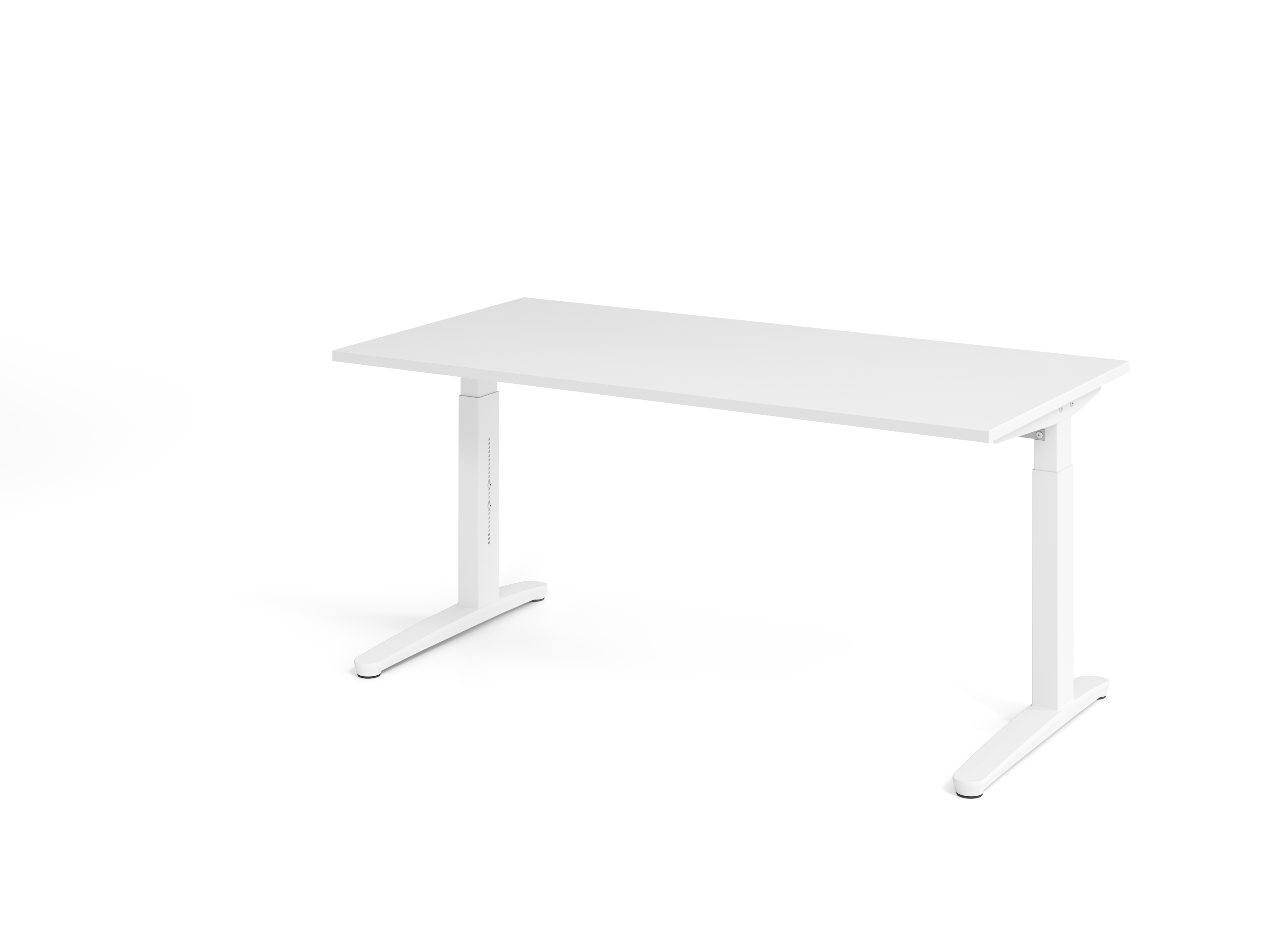 Schreibtisch C-Fuß 160x80cm Weiß/Weiß