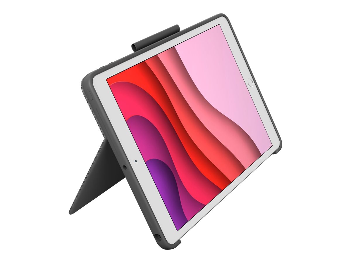 Logitech Combo Touch - Tastatur und Foliohülle - mit Trackpad - hintergrundbeleuchtet - Apple Smart connector - QWERTY - Spanisch - Oxford Gray - für Apple 10.9-inch iPad (10. Generation)