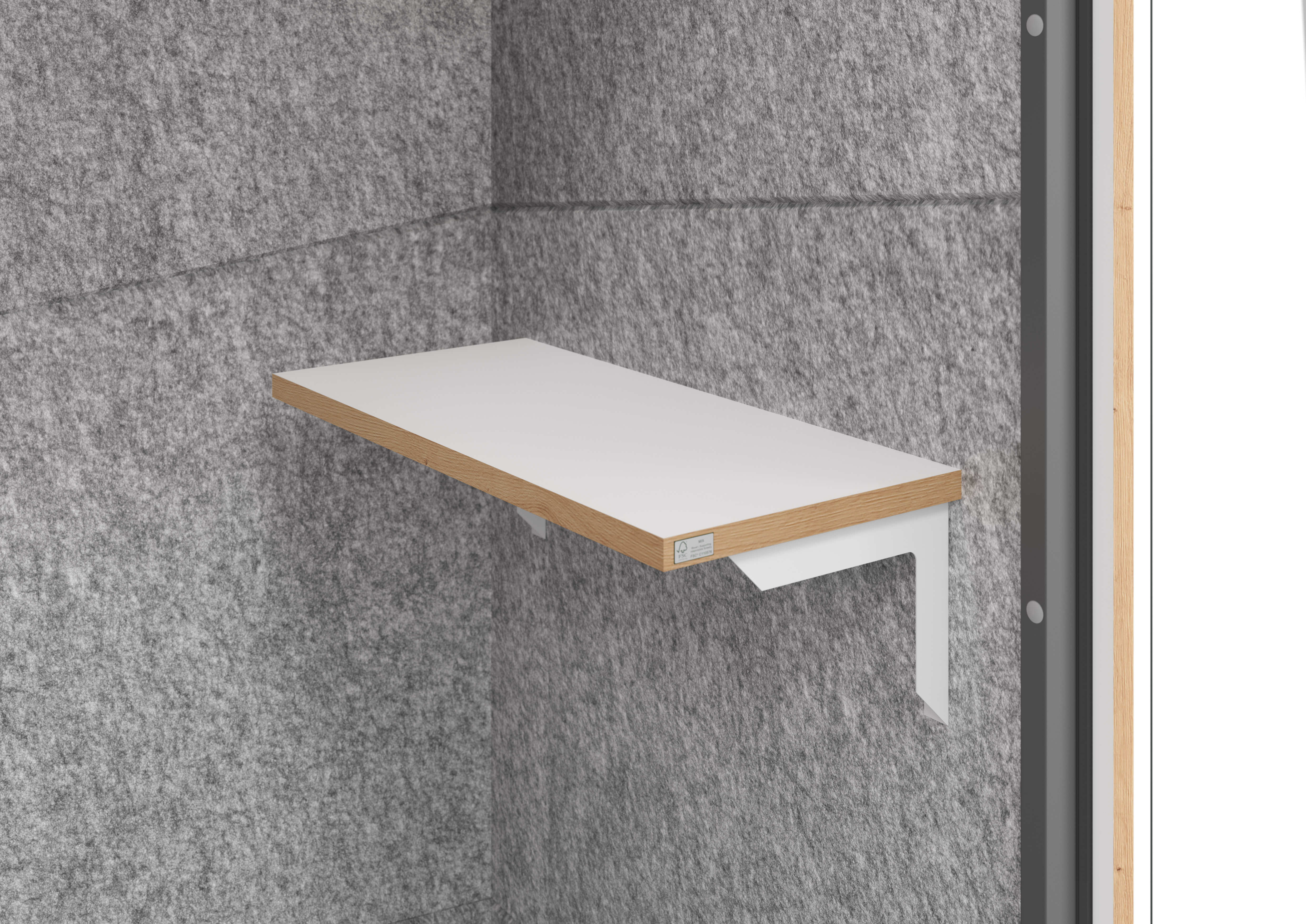 Telefonbox Silent Space 1 weiß/grau meliert