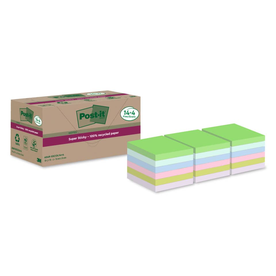 POST-IT 654 RSSCOL14+4F 76x76mm