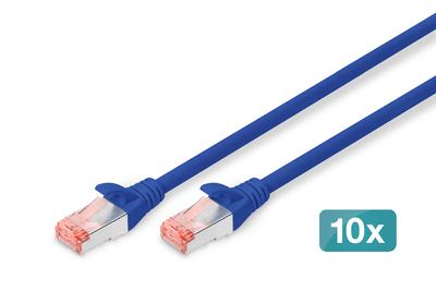 DIGITUS CAT 6 S/FTP Patchkabel, 10 Stück