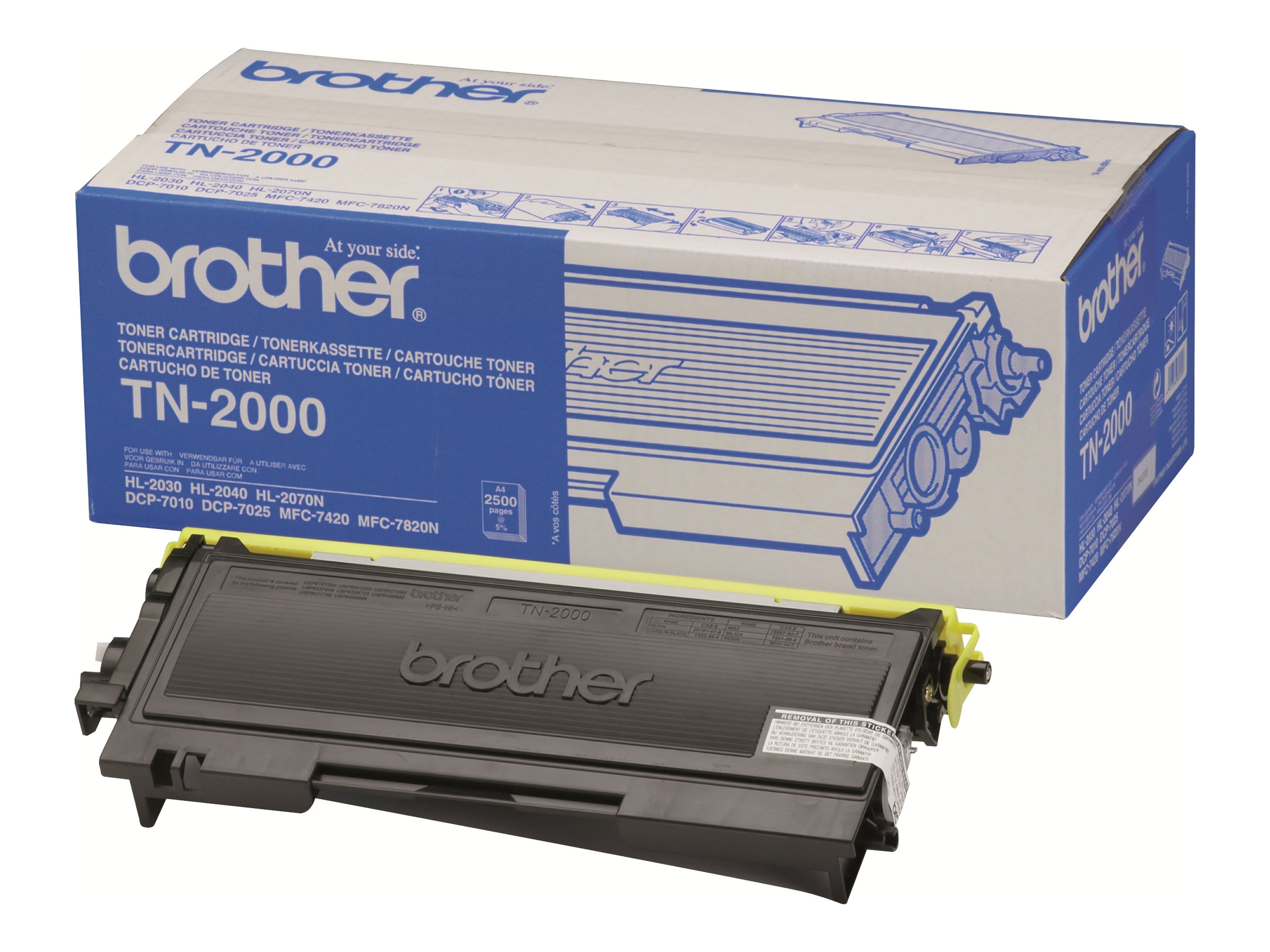 Brother TN2000 - Schwarz - original - Tonerpatrone