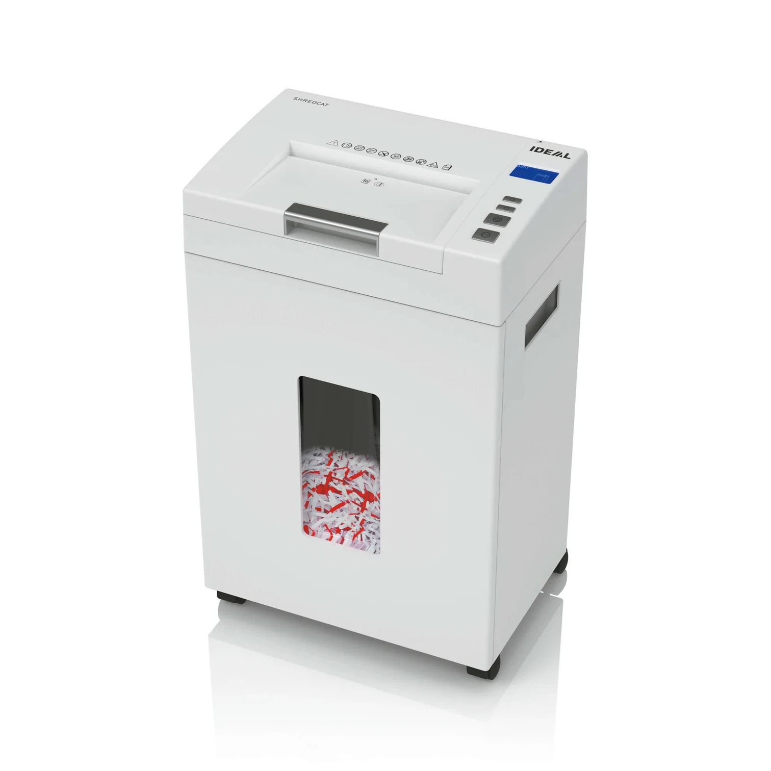 IDEAL Büro-Aktenvernichter Shredcat 8292, Sicherheitsstufe P-4, Partikelschnitt, 200 Blatt Auto-Feed, 26 Liter Volumen