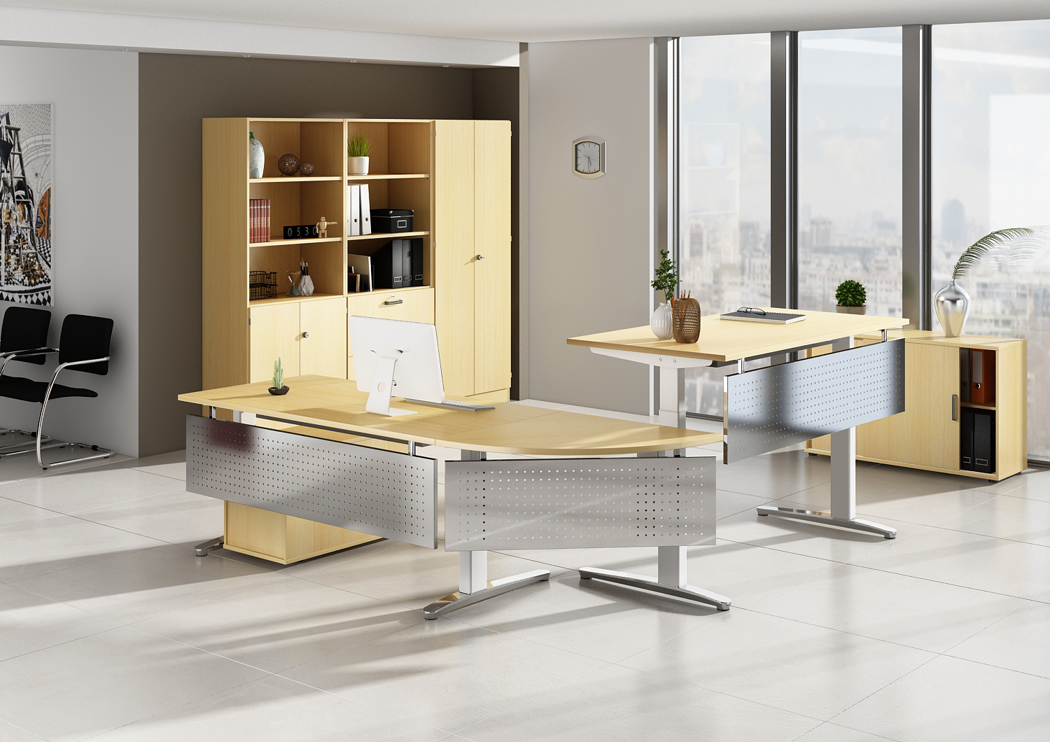 Sichtblende 90Â°Silber für Eckwinkel