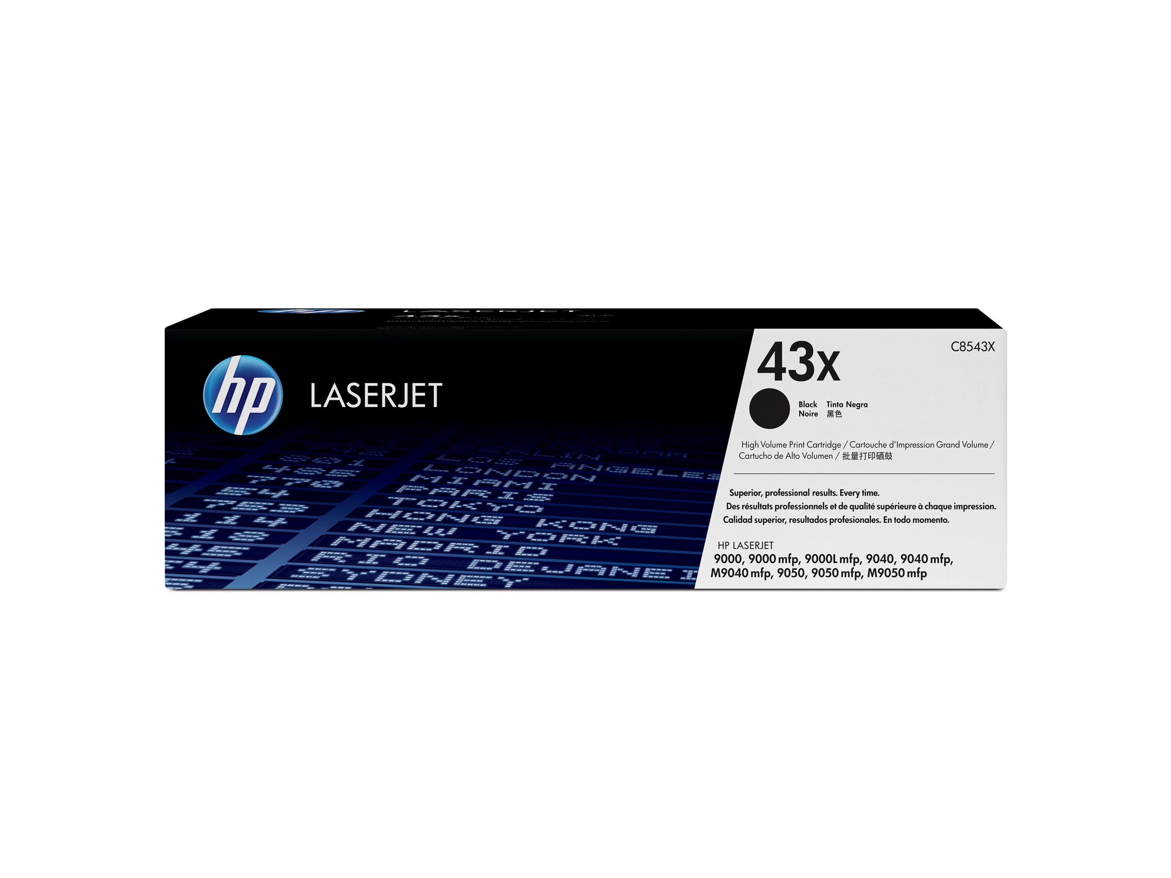 HP 43X - Hohe Ergiebigkeit - Schwarz - original - LaserJet - Tonerpatrone (C8543X)