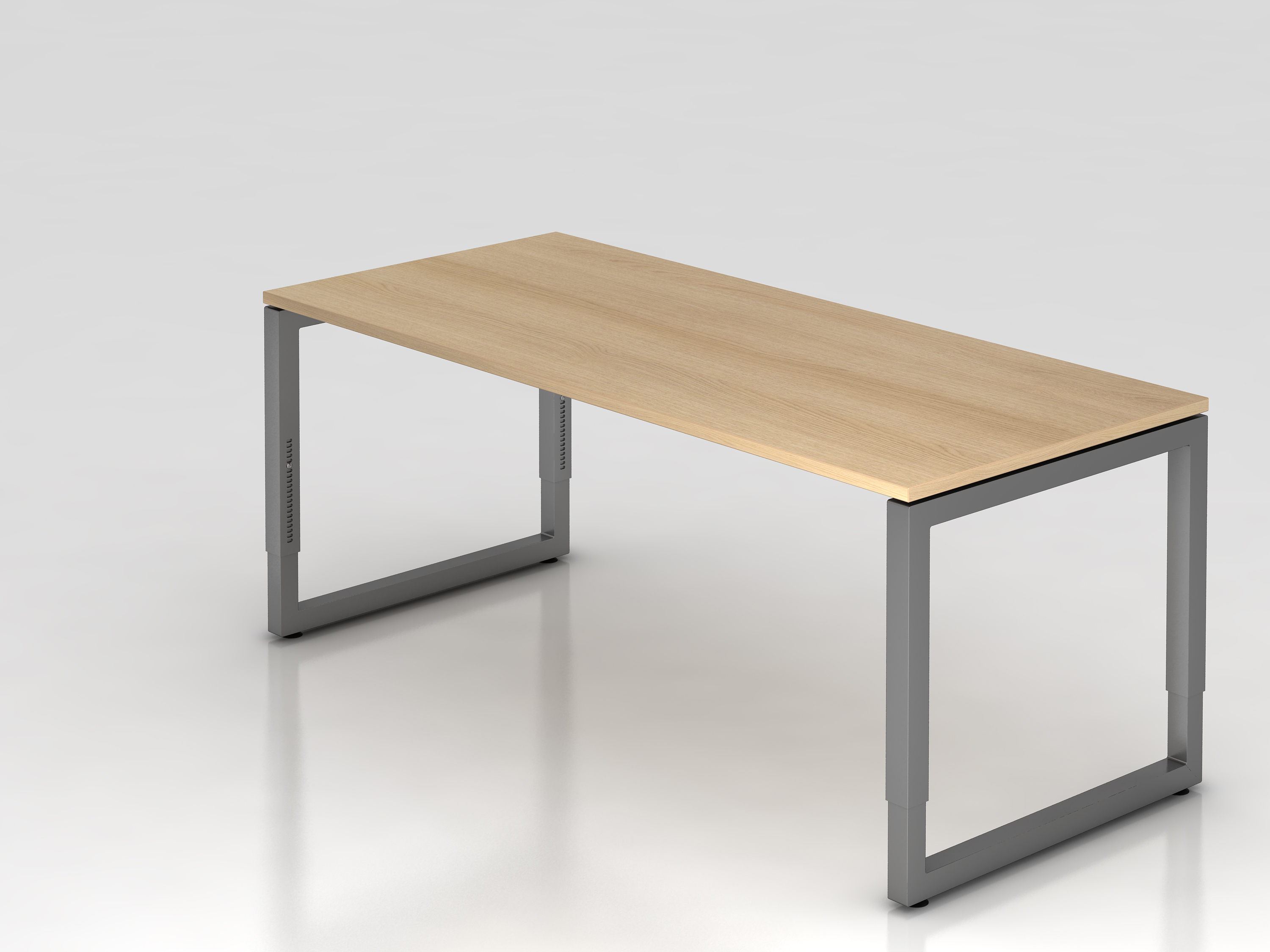 Schreibtisch O-Fuß eckig 180x80cm Eiche/Graph