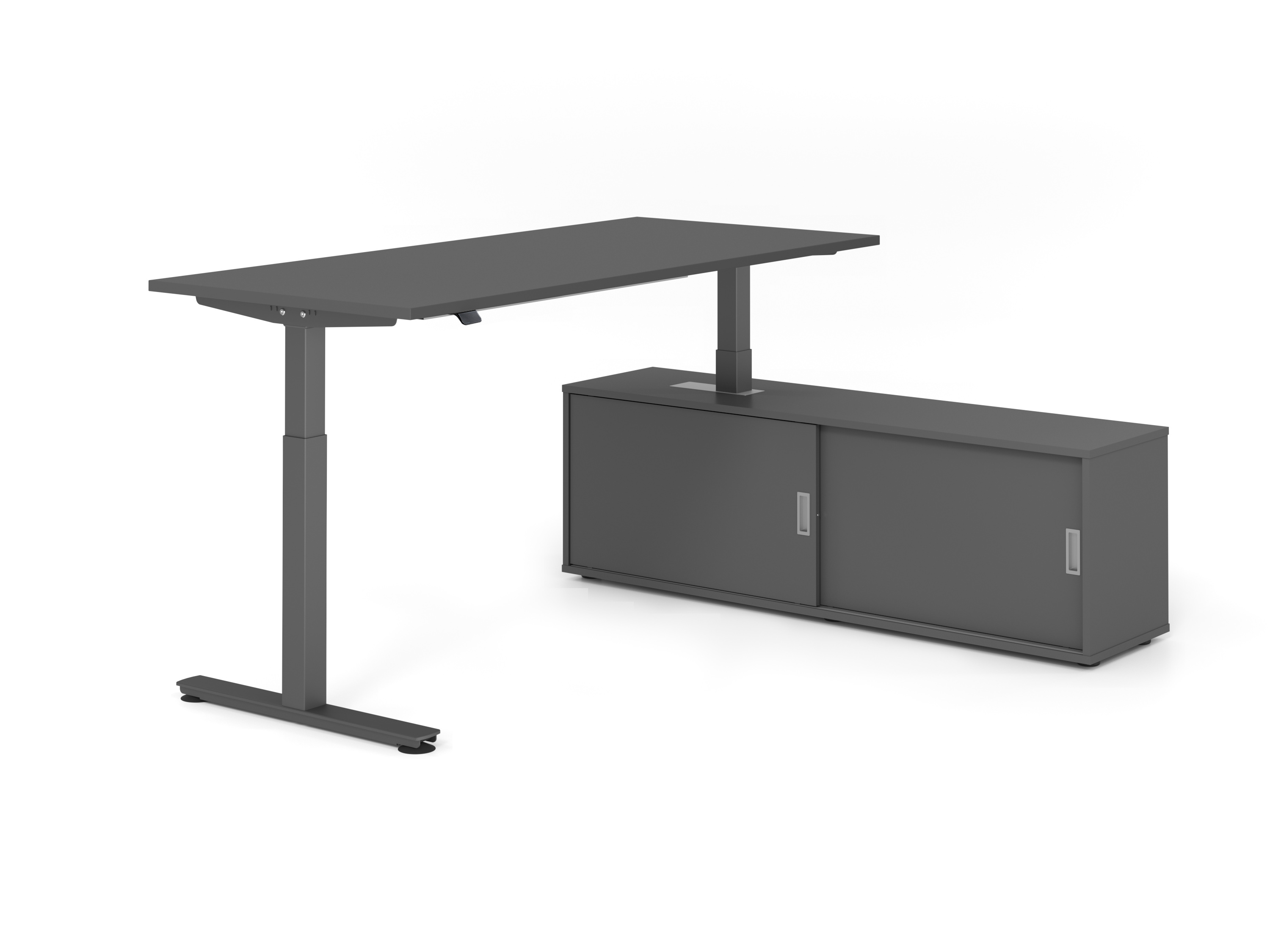 Sitz-Steh Kombi 180x80cm, Graphit/Graphit