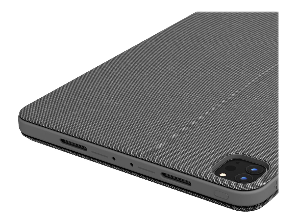 Logitech Combo Touch - Tastatur und Foliohülle - mit Trackpad - hintergrundbeleuchtet - Apple Smart connector - QWERTZ - Schweiz - Oxford Gray - für Apple 12.9-inch iPad Pro (5. Generation)