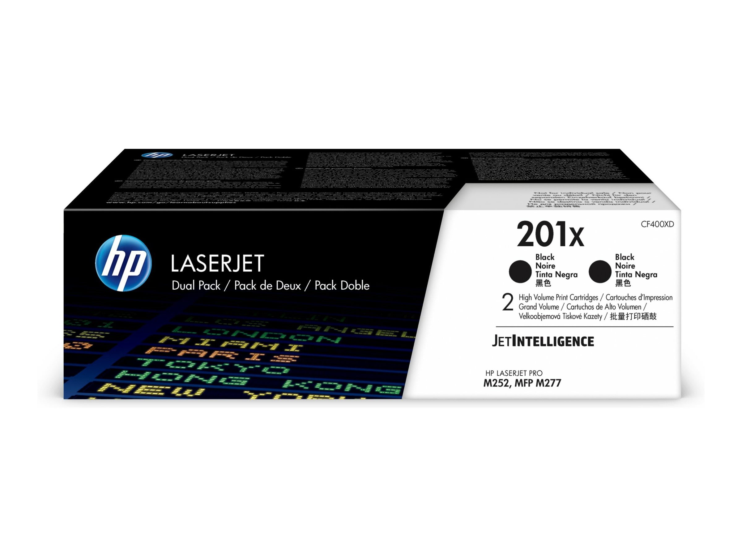 HP 201X - 2er-Pack - Hohe Ergiebigkeit - Schwarz - original - LaserJet - Tonerpatrone (CF400XD)