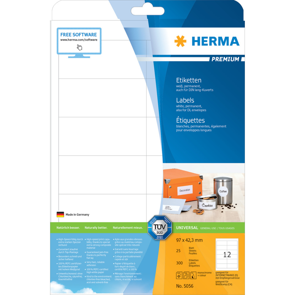 HERMA 5056  300 Stück permanent haftend