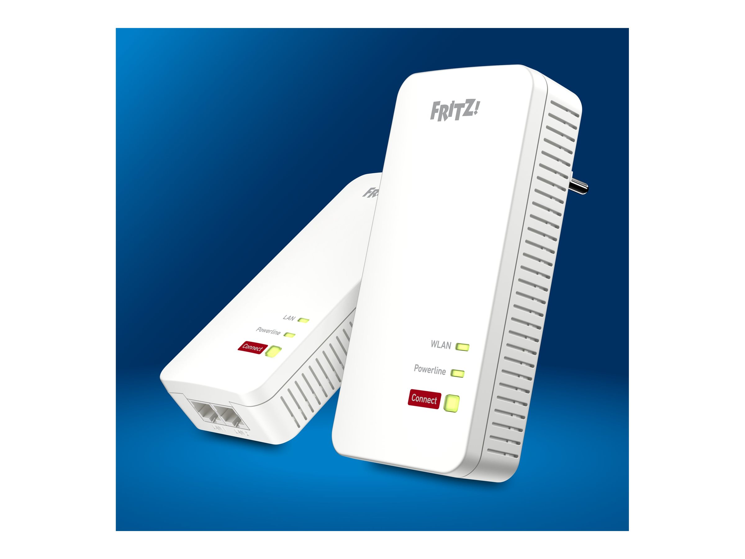 FRITZ! AVM FRITZ!Powerline 1240 AX - Wi-Fi Set - Powerline-Adapter-Kit 2-Port-Switch - 1GbE, HomePlug AV (HPAV)
