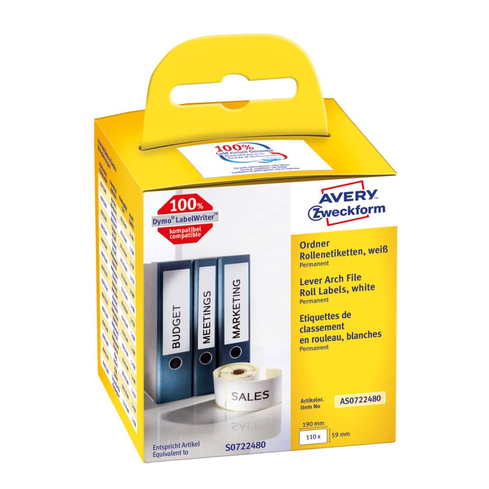 AVERY ZWECKFORM AS0722480 permanent