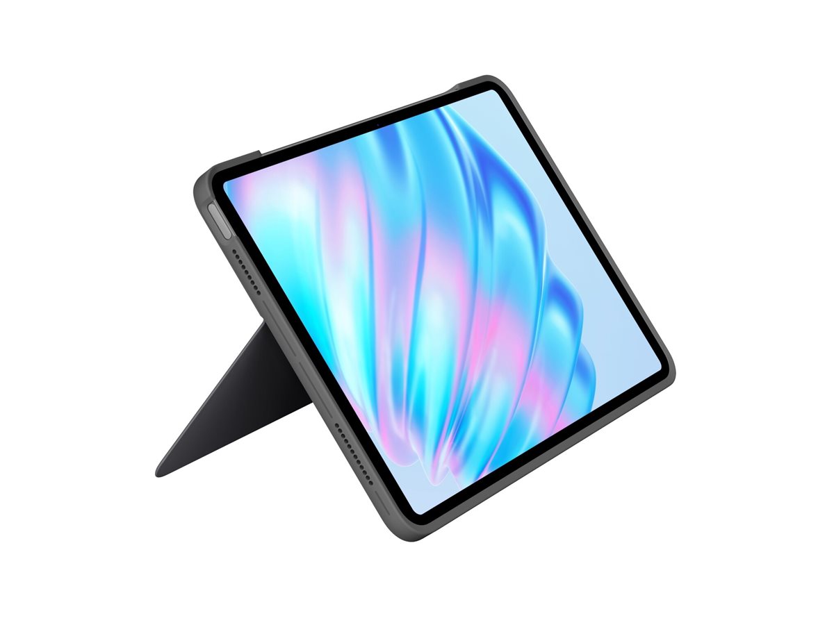 Logitech Combo Touch - Tastatur und Foliohülle - mit Trackpad - hintergrundbeleuchtet - Apple Smart connector - QWERTY - GB - Oxford Gray - für Apple 11-inch iPad Air (M2, M3)