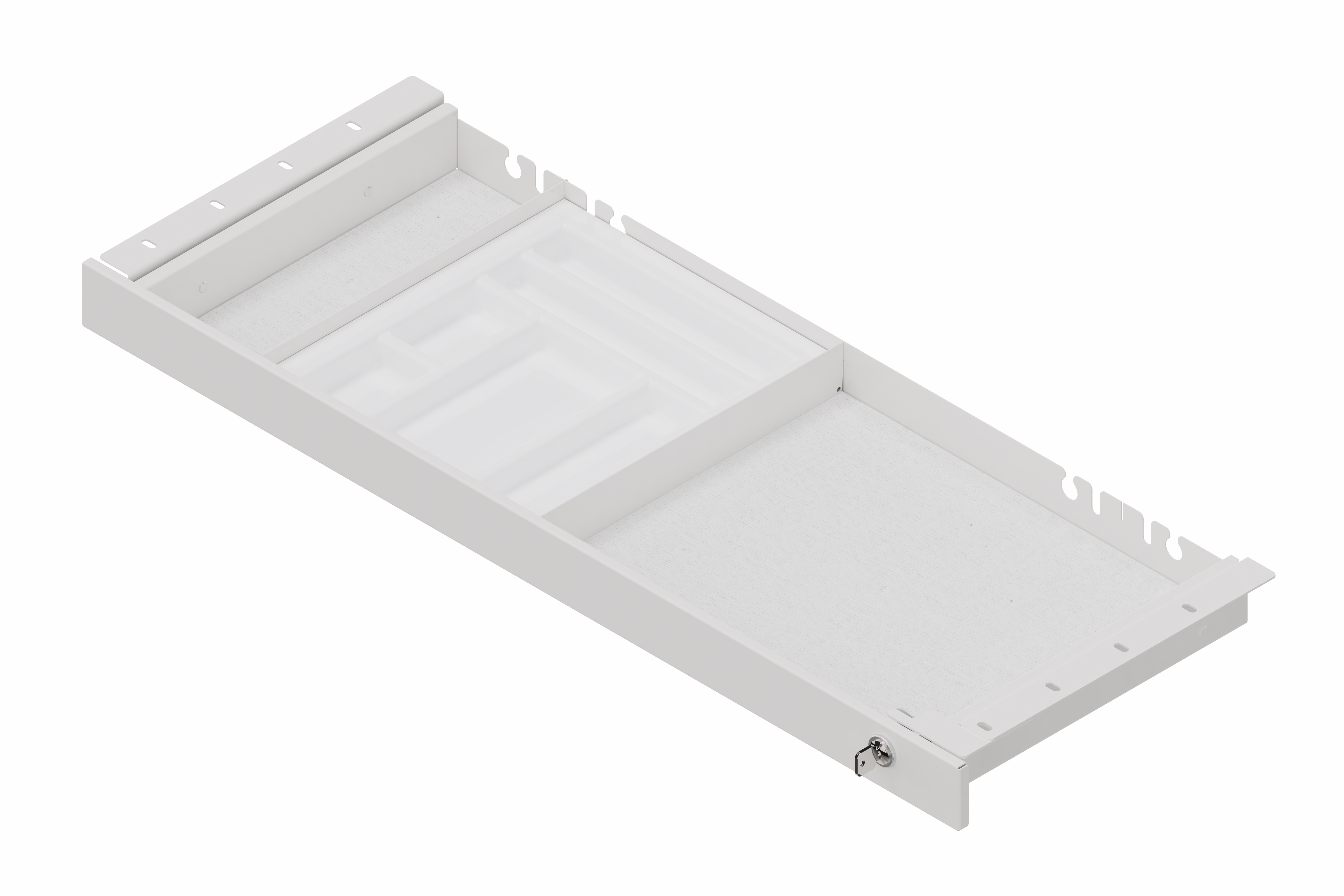 Unterbauschublade breit, Metall , weiß