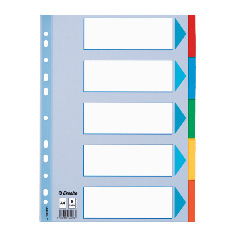 ESSELTE 100191 Karton fbg.Tabs