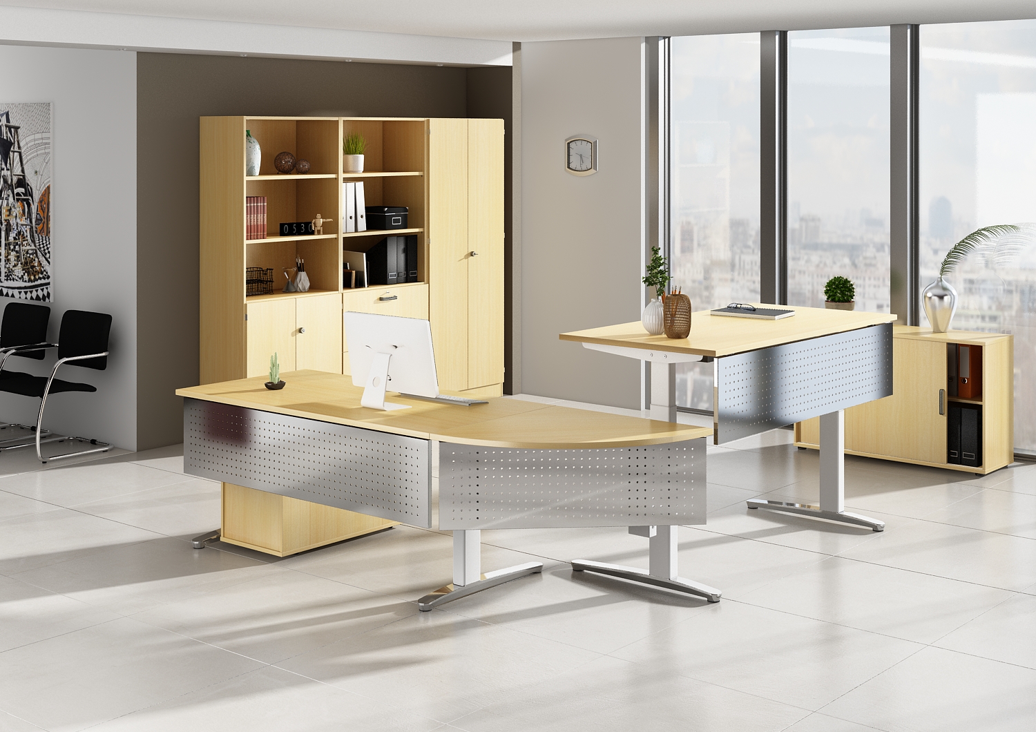 Sichtblende 90Â°Silber für Eckwinkel