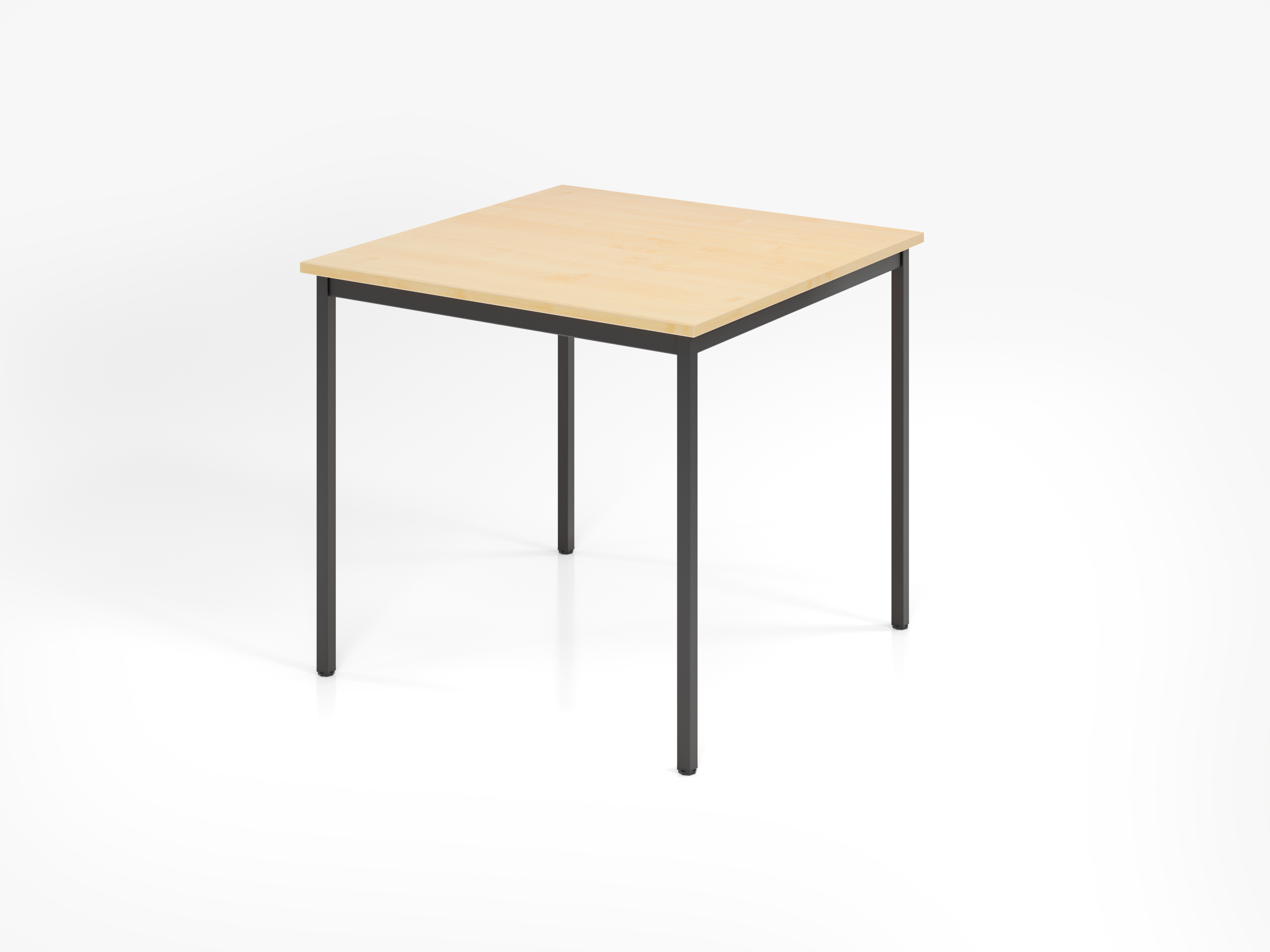 Besprechungstisch Fuß Vierk. 80x80cm Ahorn